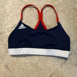 Adidas Navy and Red Sports Bra